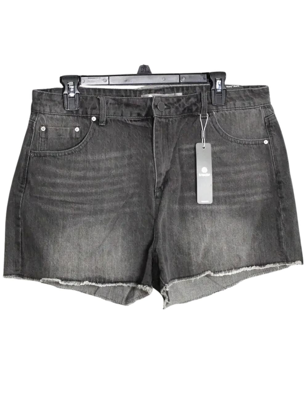 Tractr Brittany Mid Rise Fray Hem Slim Shorts Size 14 NWT